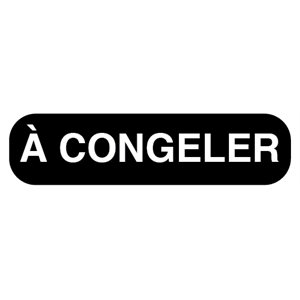 Label: "À CONGELER"