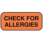 Label: "CHECK FOR ALLERGIES"