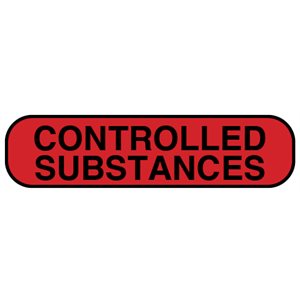 Label: "CONTROLLED SUBSTANCES" 