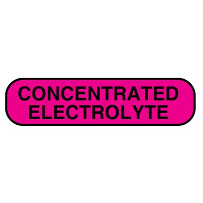 Label: "CONCENTRATED ELECTROLYTE"