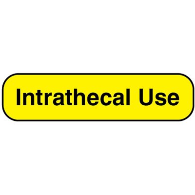 Label: "Intrathecal Use"