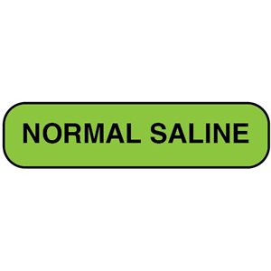 Label: "NORMAL SALINE"