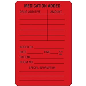 Label "Medication added Drug Additive.."