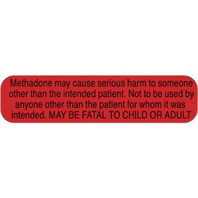 Label "Methadone may cause,"