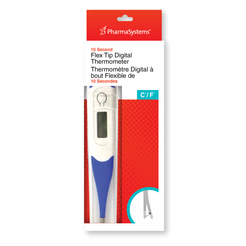 10 Second Flex Tip Digital Thermometer, °C / °F