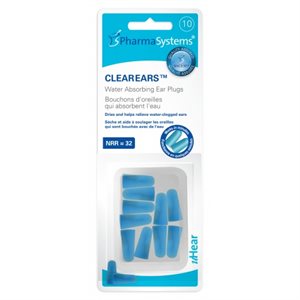 ClearEars Water Absorbing Ear Plugs, 5 pairs, 32 dB
