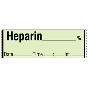 Labeling Tape: Heparin