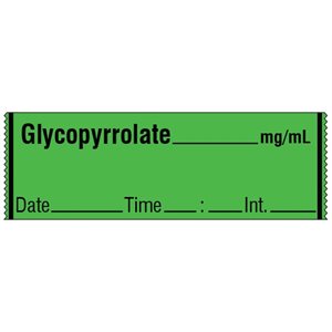 Labeling Tape: Glycopyrrolate