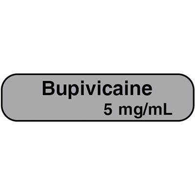 Label: "Bupivicaine 5 mg / mL"