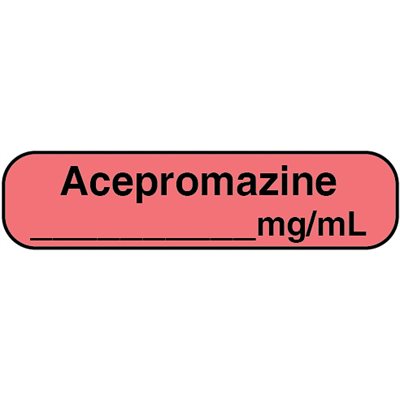 Label: "Acepromazine mg / mL"