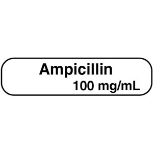 Label: "Ampicillin 100 mg / mL"