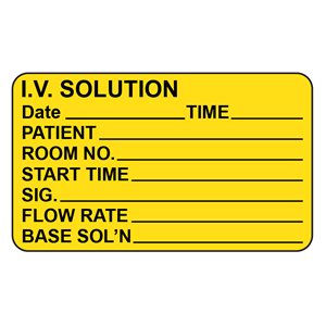Label: I.V. Solution...